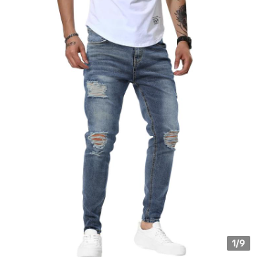 TUREFACE Mens Slim Fit Skinny Jeans Stretch Denim Tapered Jean Pants