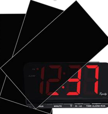 Light Dimming Sheets, Light Blocking LED Covers, Custom Size (3 Sheets) Dimming Stickers Sheet for Alarm Clocks, Electronic Games, Cellphones, Appliance - Dimming 50% ~ 80%, (3Sheets = 3 Uncut)