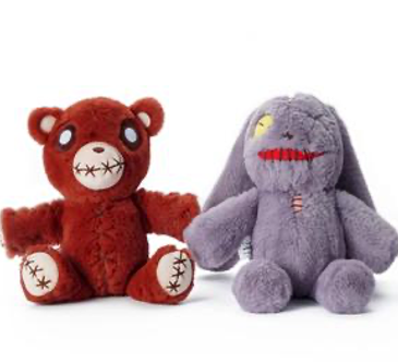 Nocciola Rabbit&Bear Soft Dog Squeaky Halloween Toys for Dog and Kids, Durable and Cute Stuffing Rabbit and Bear, Puppy Toys, Plus Dog Toy for Small to Medium Breeds
