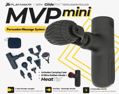 (Approval Needed)PlayMakar MVPmini Massager with Heat, Roller, Dual Shoc for incredible recovery, muscle warm up and relaxation.